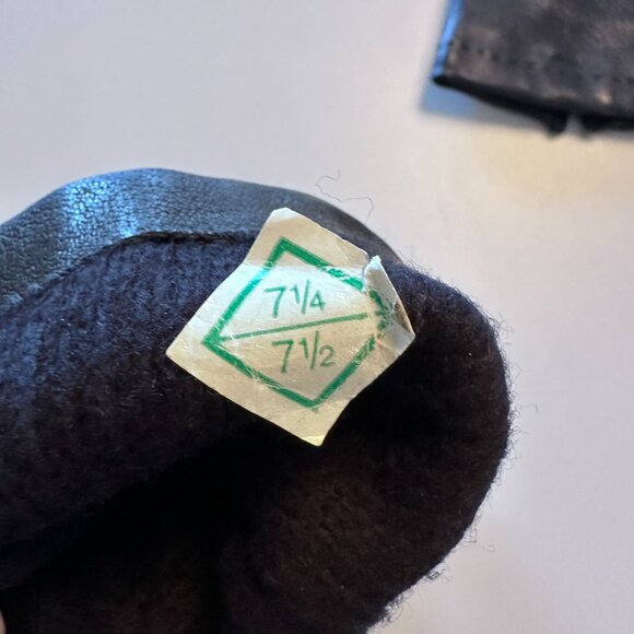 Women's Winter Leather Gloves sz 7.5 - Matt Black - Picture 6 of 11